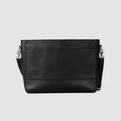 The Carismatico Black Leather Messenger Bag