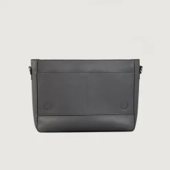 The Carismatico Grey Leather Messenger Bag