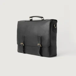 The Cristoph Black Leather Messenger Bag