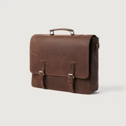 The Cristoph Vintage Distressed Brown Leather Messenger Bag