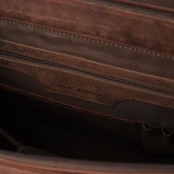 The Cristoph Vintage Distressed Brown Leather Messenger Bag