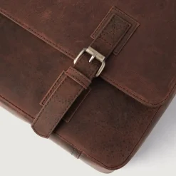 The Cristoph Vintage Distressed Brown Leather Messenger Bag