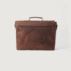 The Cristoph Vintage Distressed Brown Leather Messenger Bag