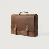 The Cristoph Vintage Tan Leather Messenger Bag