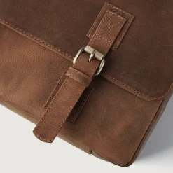 The Cristoph Vintage Tan Leather Messenger Bag
