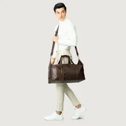 The Dale Vintage Brown Leather Duffle Bag