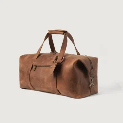 The Dale Vintage Tan Brown Leather Duffle Bag