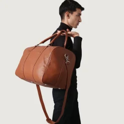 The Darrio Brown Leather Duffle Bag