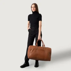The Darrio Brown Leather Duffle Bag