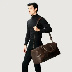 The Darrio Vintage Brown Leather Duffle Bag