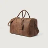 The Darrio Vintage Tan Brown Leather Duffle Bag