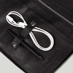 The Eclectic Black Leather Folio Organizer