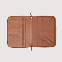 The Eclectic Brown Leather Folio Organizer