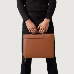 The Eclectic Brown Leather Folio Organizer