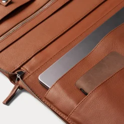 The Eclectic Brown Leather Folio Organizer