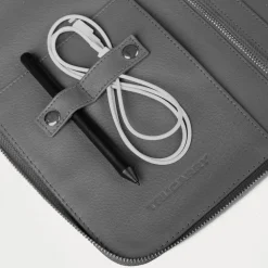 The Eclectic Grey Leather Folio Organizer
