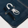 The Eclectic Midnight Blue Leather Folio Organizer