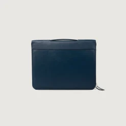 The Eclectic Midnight Blue Leather Folio Organizer