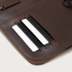 The Eclectic Vintage Brown Leather Folio Organizer