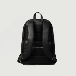 The Philos Black Leather Backpack