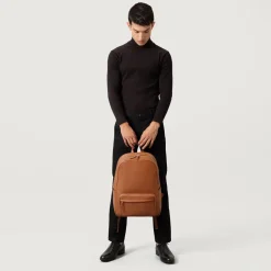 The Philos Brown Leather Backpack