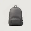 The Philos Grey Leather Backpack