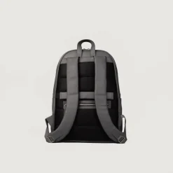 The Philos Grey Leather Backpack