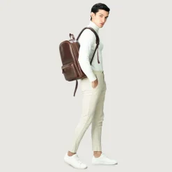 The Philos Vintage Brown Leather Backpack