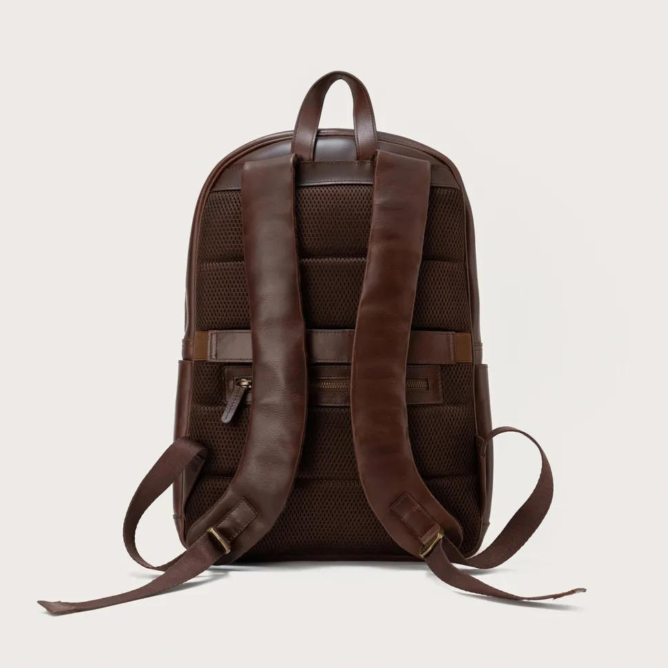 The Philos Vintage Brown Leather Backpack