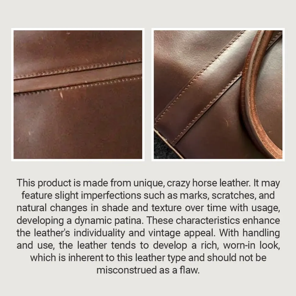 The Philos Vintage Brown Leather Backpack