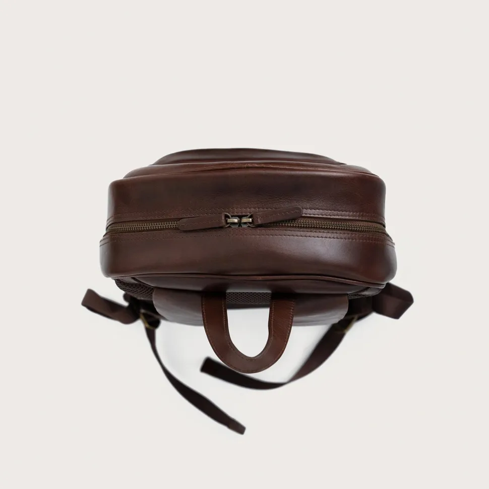 The Philos Vintage Brown Leather Backpack