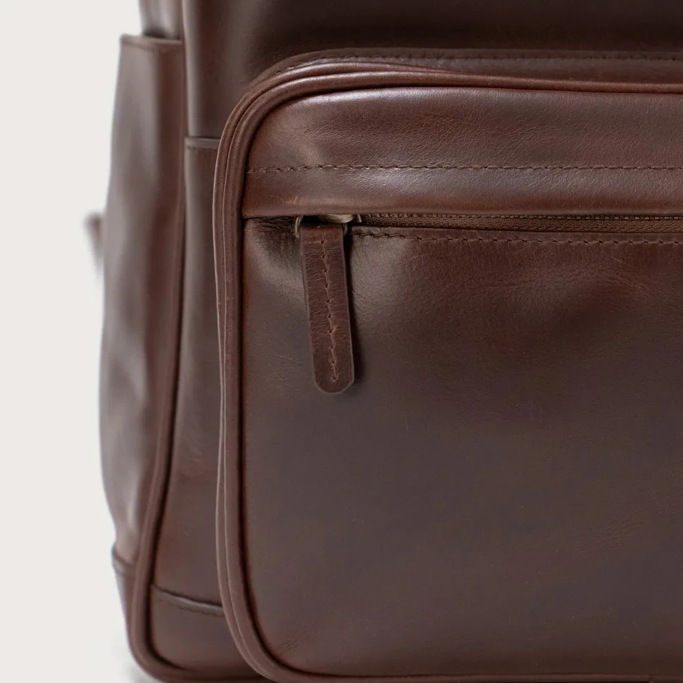 The Philos Vintage Brown Leather Backpack