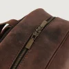 The Philos Vintage Distressed Brown Leather Backpack