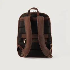 The Philos Vintage Distressed Brown Leather Backpack