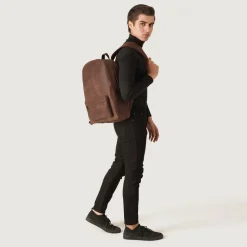 The Philos Vintage Tan Leather Backpack