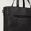 The Poet Black Leather Tote Bag