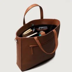 The Poet Brown Leather Tote Bag