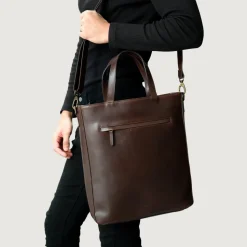 The Poet Vintage Brown Leather Tote Bag