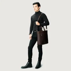 The Poet Vintage Brown Leather Tote Bag