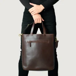 The Poet Vintage Brown Leather Tote Bag