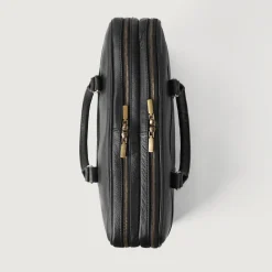 The Preston Black Leather Briefcase