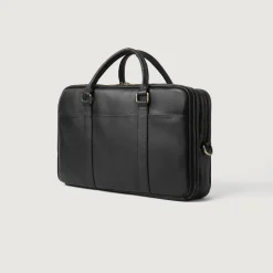 The Preston Black Leather Briefcase