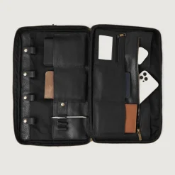 The Preston Black Leather Briefcase