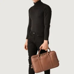 The Preston Brown Leather Briefcase