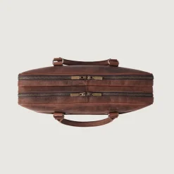 The Preston Vintage Distressed Brown Leather Briefcase