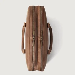 The Preston Vintage Tan Leather Briefcase