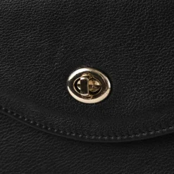 The Sandra Black Leather Saddle Bag