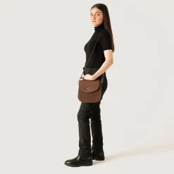 The Sandra Vintage Tan Leather Saddle Bag