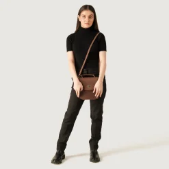 The Sandra Vintage Tan Leather Saddle Bag