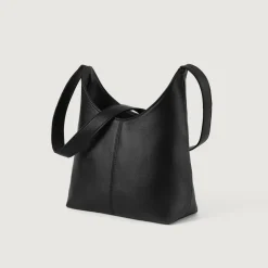 The Stefani Black Leather Hobo Bag